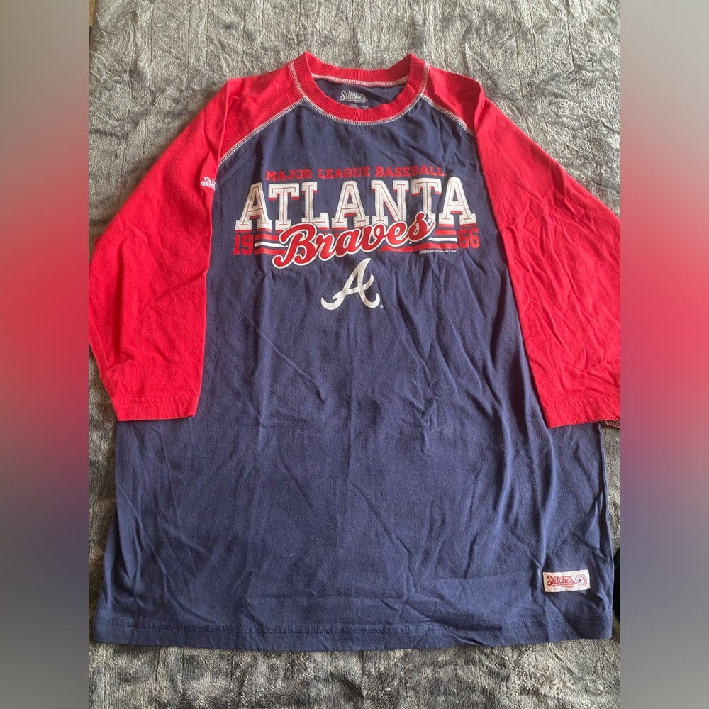 Stitches Navy Tee With Red Logo Patch - image 1